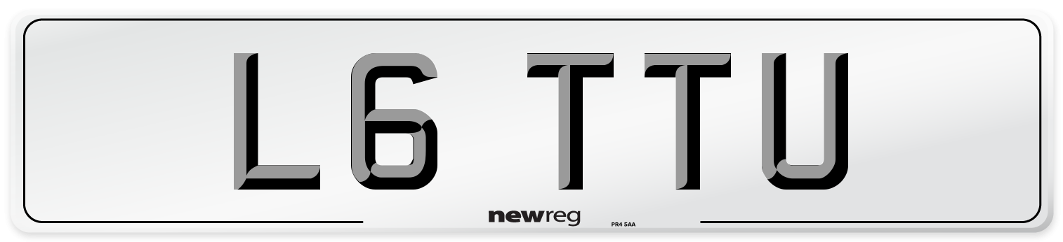 L6 TTU Number Plate from New Reg